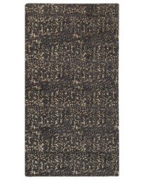 Beliani Aura Living Area Rug Grey And Gold Viscose 80 X 150 Cm - thumbnail 1