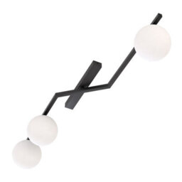 Emibig Lighting Emibig Naton Ceiling Lamp 3 X E14 Black With White Shade - thumbnail 2