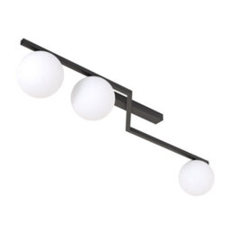 Emibig Lighting Emibig Naton Ceiling Lamp 3 X E14 Black With White Shade - thumbnail 3