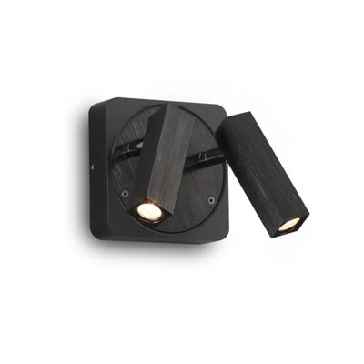Ultra Beam Lighting Ultrabeam Black Twin Wall Mounted Bedside Reading Light 6 Watt 3000K Warm White Led - image 1