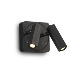 Ultra Beam Lighting Ultrabeam Black Twin Wall Mounted Bedside Reading Light 6 Watt 3000K Warm White Led