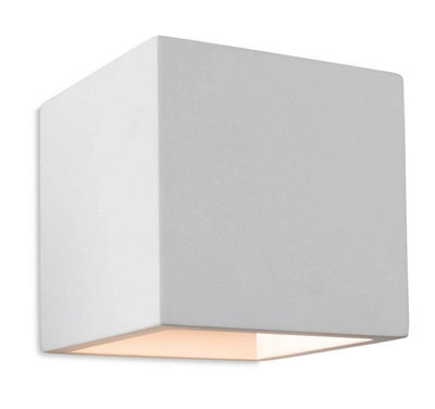 Luminosa Lighting Luminosa Troy 1 Light Plaster Indoor Wall Light White, G9