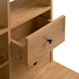 Beliani Office Desk With Memo Board Tavra Light Brown 105 Cm 60 Cm With Shelves With Drawers - thumbnail 7