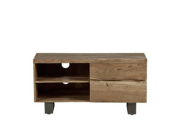 Buttercup Farm Baltic Live Edge 2 Drawer Small Tv Stand - Metal/acacia Solid Wood - L45 X W110 X H55 Cm - thumbnail 3