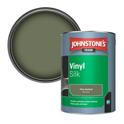 Johnstone's Trade Vinyl Silk Walls & Ceilings Emulsion Paint Pine Garland (Ppg1126-6) 5L - image 1