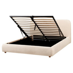 Beliani Ottoman Bed Boucle Blagnac 160 X 200 Cm (Eu King Size) Light Beige - thumbnail 5