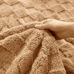 Living And Home Checkered Soft Warm Reversible Checkered Throw Blanket Light Brown 100Cm W X 150Cm D Living Room Bedroom Patio - thumbnail 7
