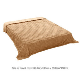 Living And Home Checkered Soft Warm Reversible Checkered Throw Blanket Light Brown 100Cm W X 150Cm D Living Room Bedroom Patio - thumbnail 8