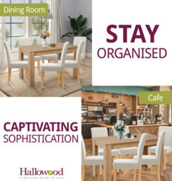 Hallowood Furniture Newquay Oak Fixed Top Table 120Cm With 6 Straight Back Beige Fabric Chairs - thumbnail 6