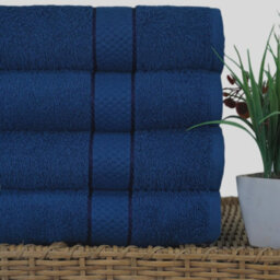 Casabella Towels Luxury 4 Pack Bath Sheets 100% Cotton Super Soft Quick Dry Highly Absorbent Bathroom Towels Royal - thumbnail 4