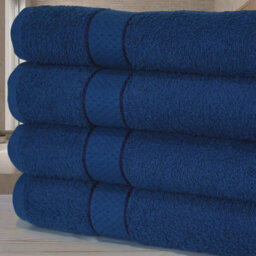 Casabella Towels Luxury 4 Pack Bath Sheets 100% Cotton Super Soft Quick Dry Highly Absorbent Bathroom Towels Royal - thumbnail 5