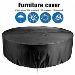Round Patio Furniture Cover, Waterproof Outdoor Table And Chair Cover 120 X 75Cm - thumbnail 1
