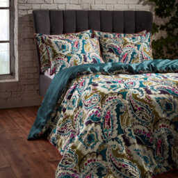 Ew By Edinburgh Weavers Aretha Paisley Cotton Sateen Duvet Cover Set - thumbnail 4