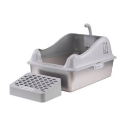 Darphe Large Stainless Steel Cat Litter Box, 40Cm W X 60Cm D