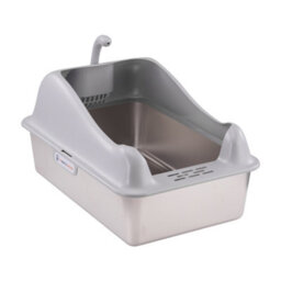 Darphe Large Stainless Steel Cat Litter Box, 40Cm W X 60Cm D - thumbnail 2