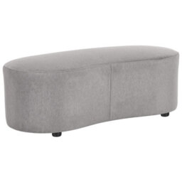 Beliani Modern Ottoman Amal Fabric Grey - thumbnail 5