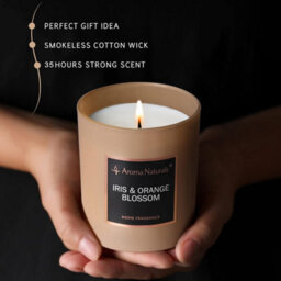 Aroma Naturals Candle 215G Iris & Orange Blossom Soy Wax 35H Burn Time - thumbnail 2