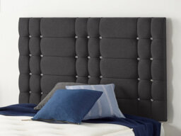 Somnior Beds Somnior Bliss Plush Black Divan Bed Base With 2 Drawers And Headboard - Small Single - thumbnail 2
