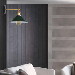Adjustable 180 Degree Vintage Green Industrial Wall Light Led E27 Swing Arm Metal Sconce - thumbnail 3