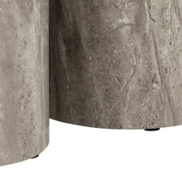 Wyld Haus Lille Set Of 2 Grey Marble-Effect Round Pedestal Tables 25 X 50 & 34 X 70 Cm - thumbnail 7