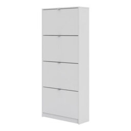 Furniture To Go Shoes Shoe Cabinet  W. 4 Tilting Doors And 2 Layers White - thumbnail 3