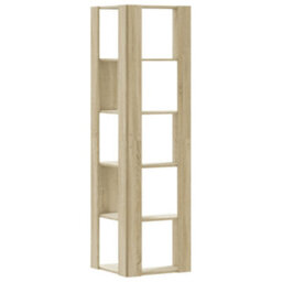Walplus Corner Bookcase 5-Tier Sonoma Oak 50X50X179 Cm Engineered Wood - thumbnail 6
