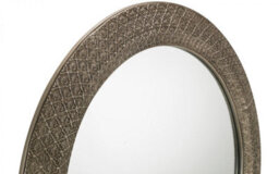 Ashfield Cadence Round Pewter Wall Mirror - Large - thumbnail 2