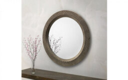 Ashfield Cadence Round Pewter Wall Mirror - Large - thumbnail 3