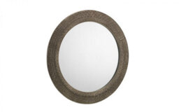 Ashfield Cadence Round Pewter Wall Mirror - Large - thumbnail 1
