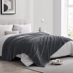 Ameha Fleece Plain Blanket, Lightweight & Reversible Throw For Travel, Bed & Sofa Blanket, Grey King 200X240Cm - thumbnail 8