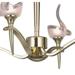 Luminosa Lighting Luminosa Viena Telescopic Pendant Round 4 Light G9, Polished Brass - thumbnail 5