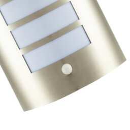Happy Homewares Modern Outdoor Ip44 Stainless Steel Flush Wall Lamp Fitting With Pir Sensor - thumbnail 5