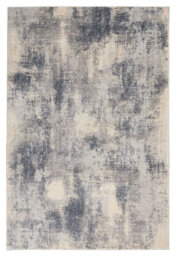Blue Ivory Luxurious Modern Rustic Textures Rug For Bedroom & Living Room-66 X 230Cm (Runner) - thumbnail 7