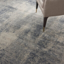 Blue Ivory Luxurious Modern Rustic Textures Rug For Bedroom & Living Room-66 X 230Cm (Runner) - thumbnail 3