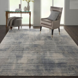 Blue Ivory Luxurious Modern Rustic Textures Rug For Bedroom & Living Room-66 X 230Cm (Runner) - thumbnail 2