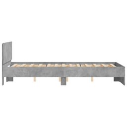 Berkfield Bed Frame Without Mattress Concrete Grey 120X190 Cm Small Double - thumbnail 6