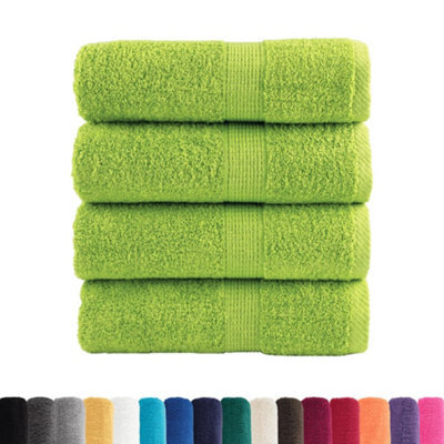 Berkfield Durable Premium Wash Towels Solund 4 Pcs Apple Green 30X30 Cm 600 Gsm