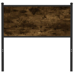 Berkfield Headboard Smoked Oak 75 Cm Engineered Wood And Steel - thumbnail 3