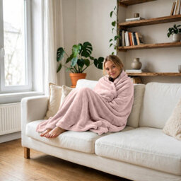 Moonlight Bedding Fleece Blanket Soft Throw Lightweight All Season Sofa, Bed & Travel Blanket Super King (Pink, 230X270Cm) - thumbnail 2