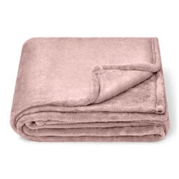 Moonlight Bedding Fleece Blanket Soft Throw Lightweight All Season Sofa, Bed & Travel Blanket Super King (Pink, 230X270Cm)