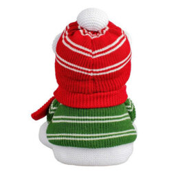 Xample 16 Inch Christmas Knit Characters Set, Moose & Polar Bear Shelf Sitters, Soft Crochet Design, Weighted Base, Indoor Decoration - thumbnail 3
