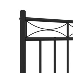 Berkfield Metal Bed Frame With Headboard Black 120X190 Cm - thumbnail 8