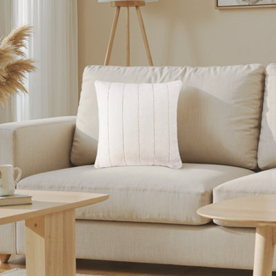 Paoletti Empress Cream Faux Fur Effect Indoor Christmas Cushion, (L)45Cm X (W)45Cm - image 1