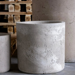 Jōbū Jobu Home - 55Cm Large Cylinder Planter For Bushes And Feature Plants - 93L Aurella - Truffle (Taupe Beige Light Brown) - thumbnail 4