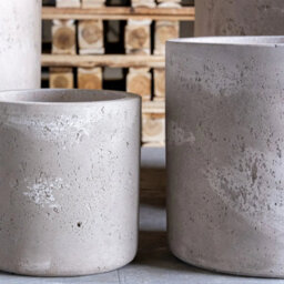 Jōbū Jobu Home - 55Cm Large Cylinder Planter For Bushes And Feature Plants - 93L Aurella - Truffle (Taupe Beige Light Brown) - thumbnail 5