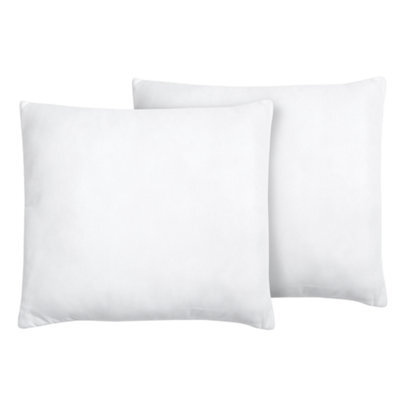 Beliani Set Of 2 Pillows Errigal Low Microfibre 80 X 80 Cm White - image 1