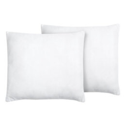 Beliani Set Of 2 Pillows Errigal Low Microfibre 80 X 80 Cm White - thumbnail 1