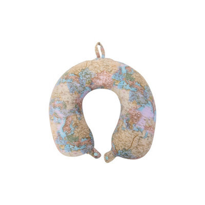 Mountain Warehouse World Map Memory Foam Travel Pillow Brown (One Size) - image 1