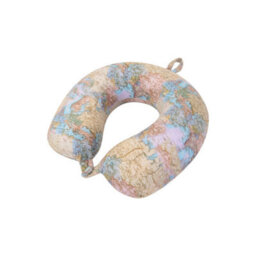 Mountain Warehouse World Map Memory Foam Travel Pillow Brown (One Size) - thumbnail 2
