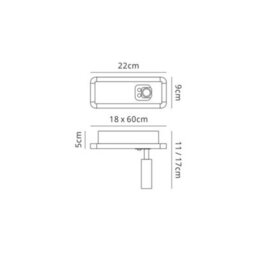 Luminosa Lighting Luminosa Ibiza Wall Lamp Head With Backlit Light 10W Led White 4000K, 700Lm, - thumbnail 2
